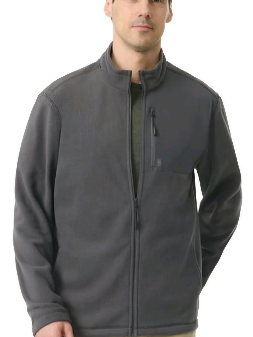 Bass & Co Men's Polar Full Zip Fleece Asphalt Size XXL Brand New